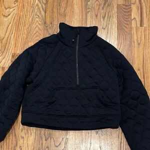 lululemon athletica Black Quilted Half-Zip Hoodie
